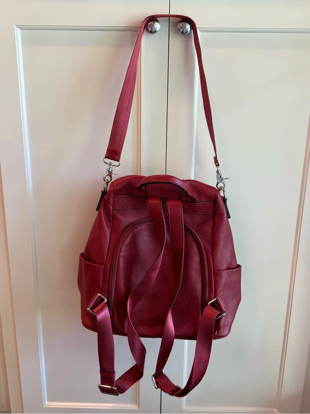 S-ZONE Women’s Leather Backpack Antitheft Boho Med Shoulder Bag